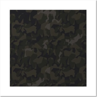 Dark camo pattern Posters and Art